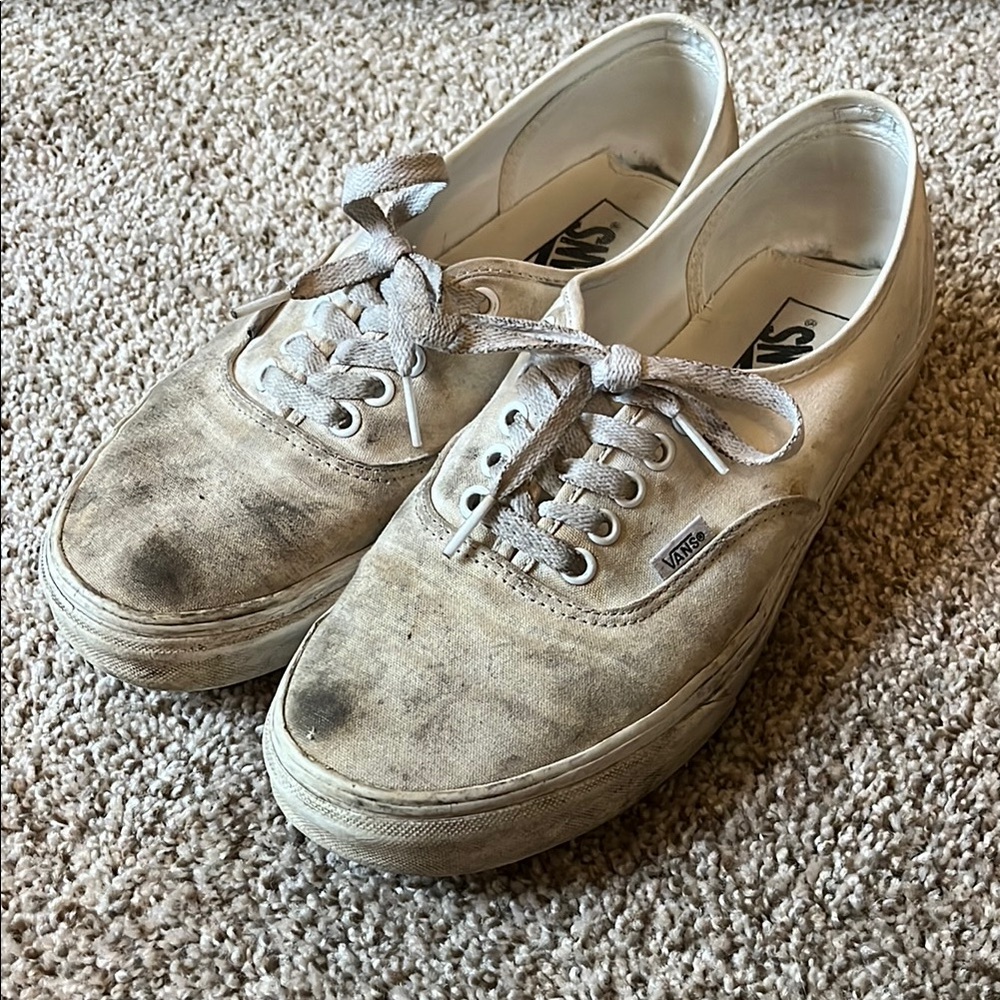 White Vans Canvas Shoes